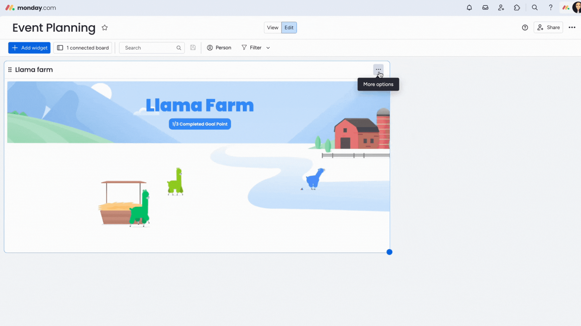 Dashboard Llama Widget- Access Settings.gif