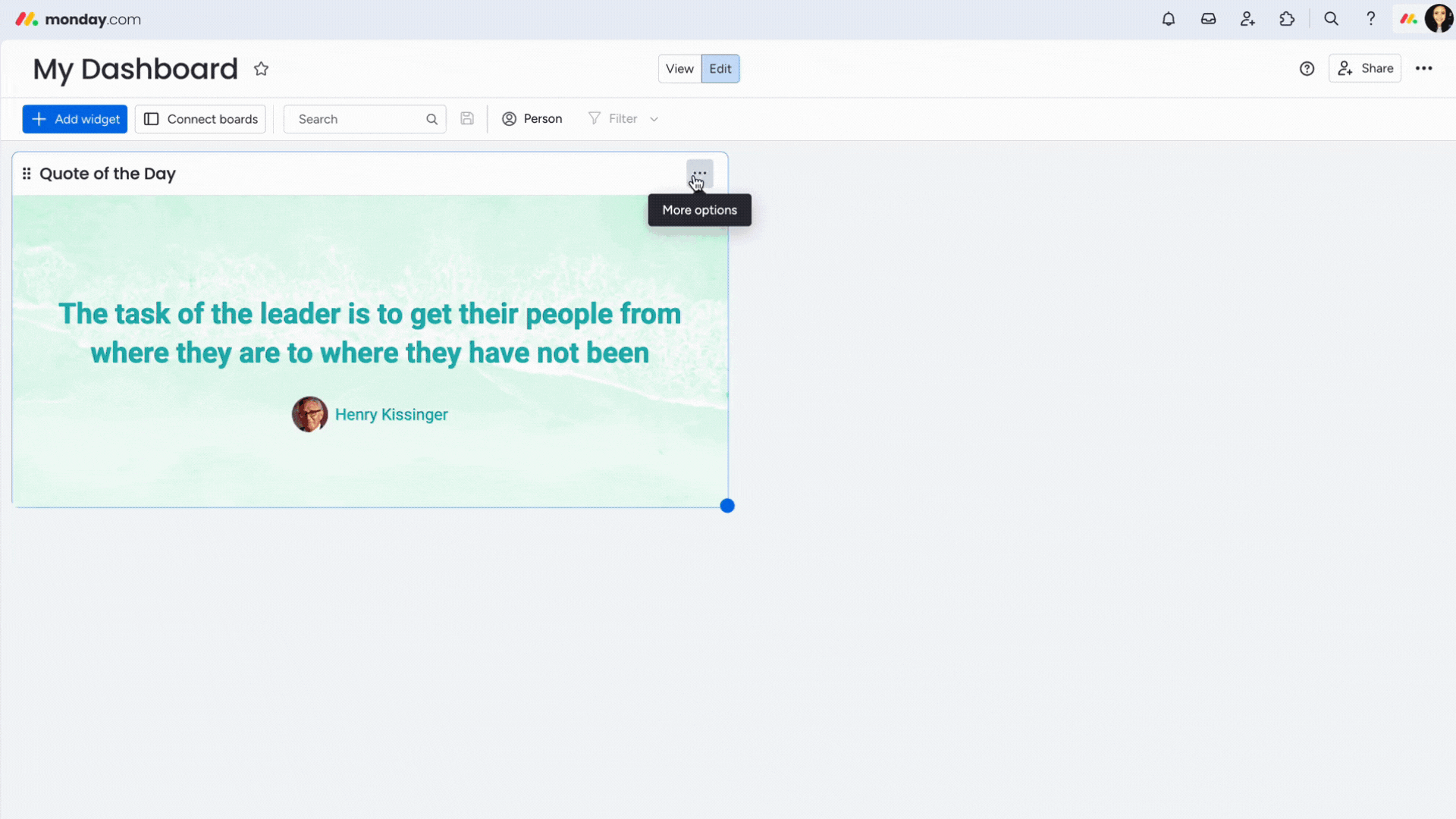 Dashboard Quote of the Day Widget.gif
