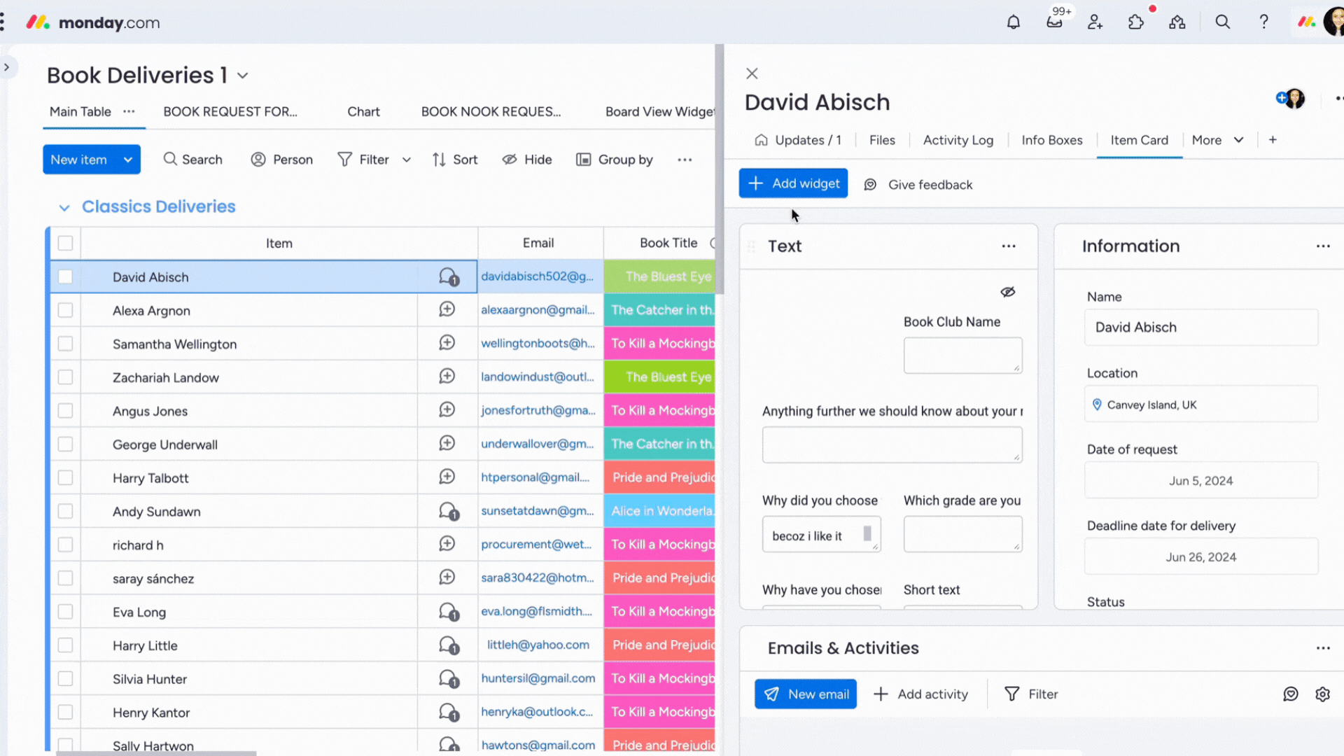 Insights- Add Chart Widget to Item Card.gif