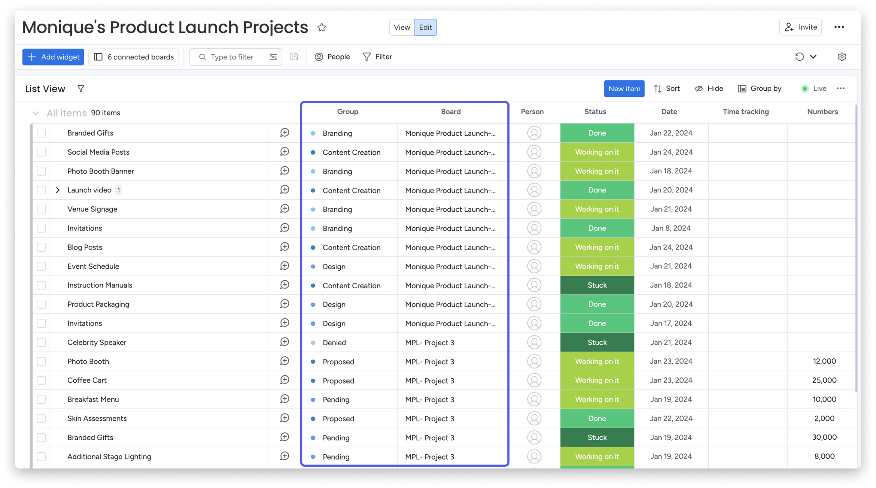 Insights- Group + Board on List View.png