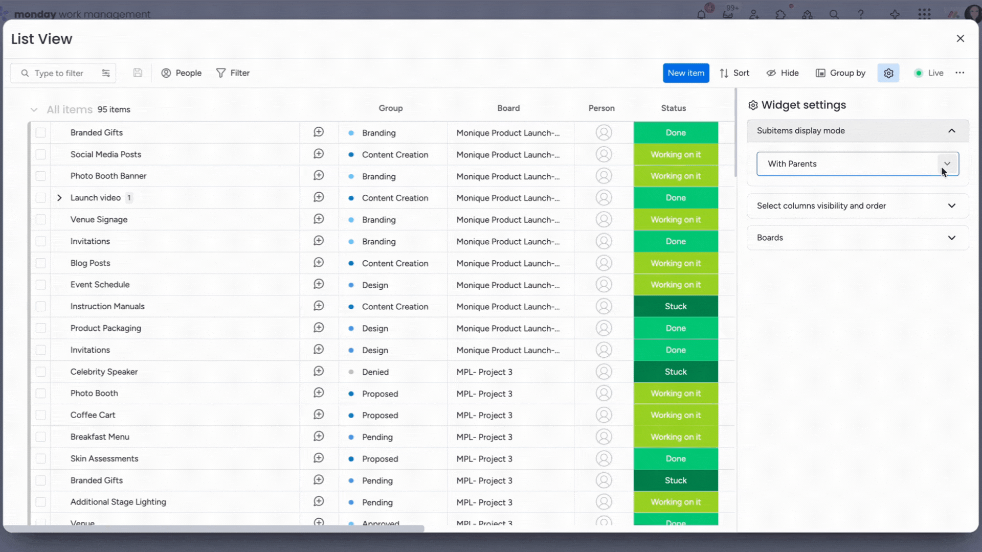 Insights- Subitem List View Widget Settings.gif