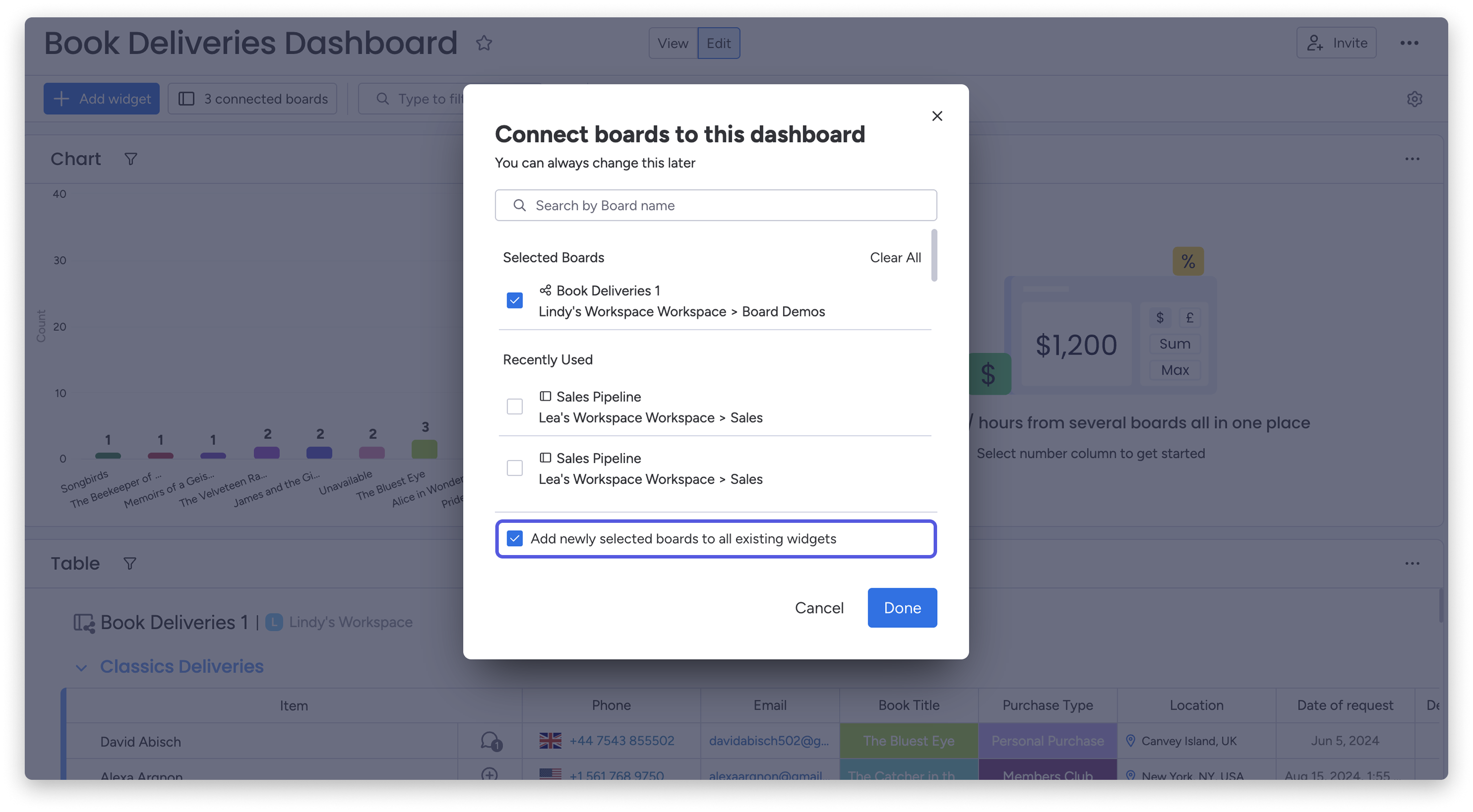 Insights- Selected Boards to Existing Widgets.png