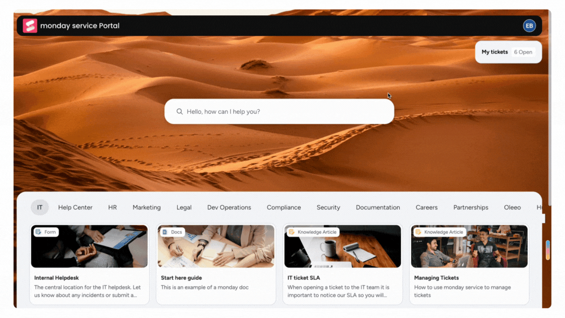 Available plan types on monday service – Support