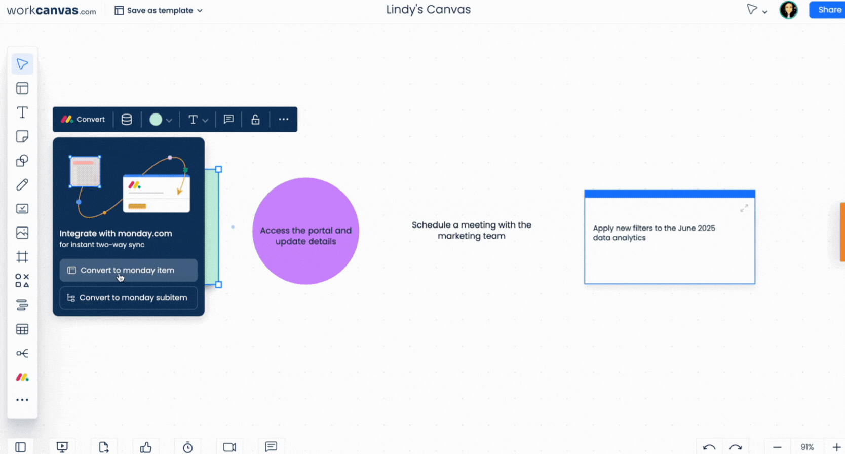 WC- Convert element into monday item mapped columns.gif