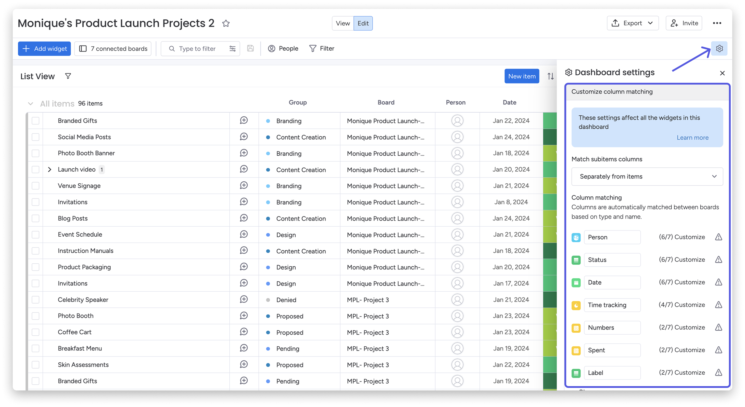 BC- Column Matching List View Widget.png