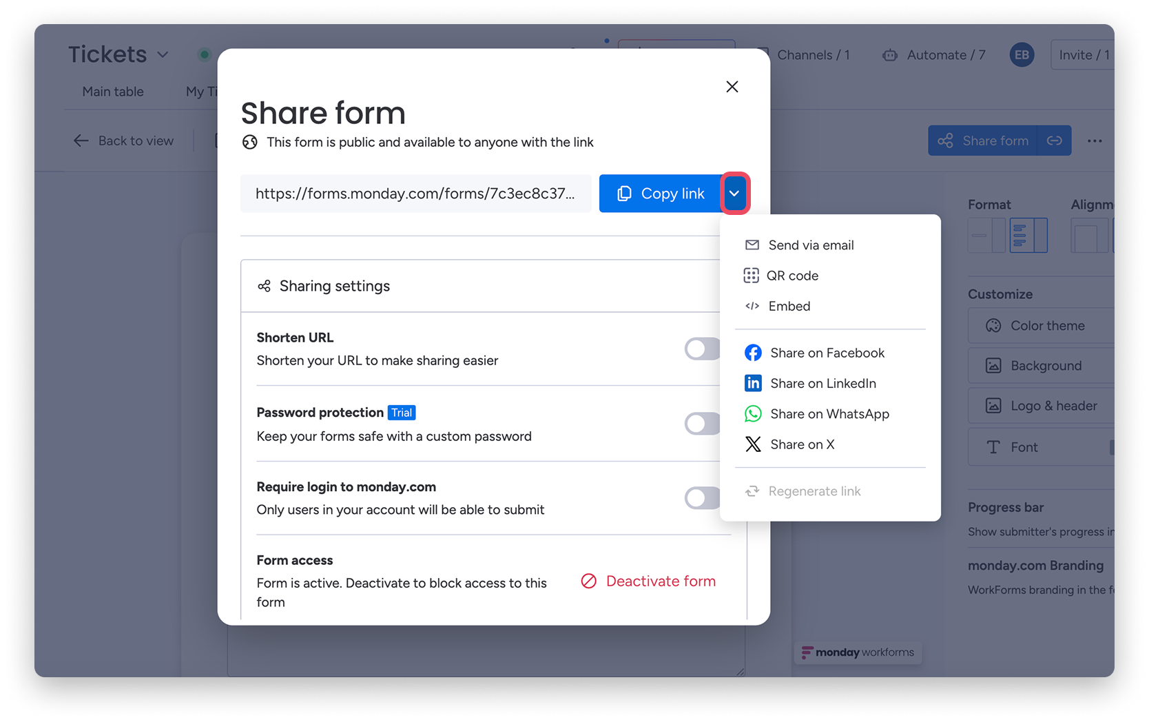 Managing tickets with monday service – Support