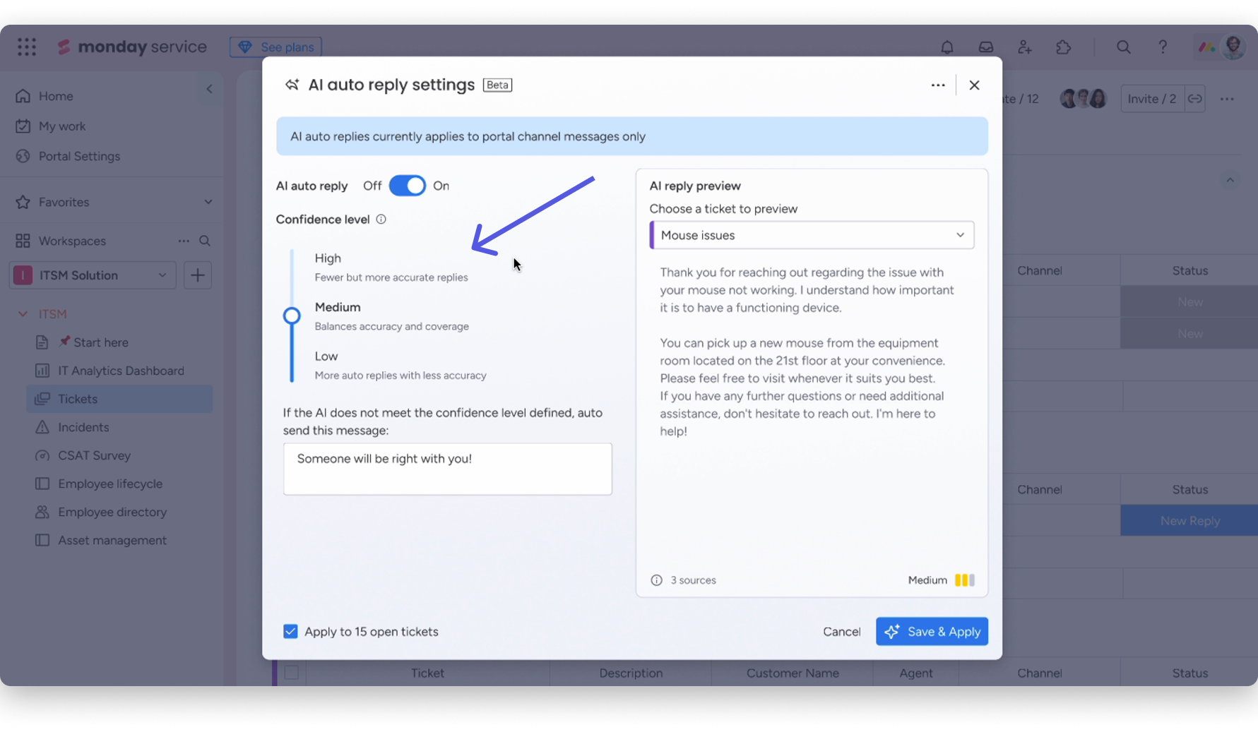 Get started with monday service – Support