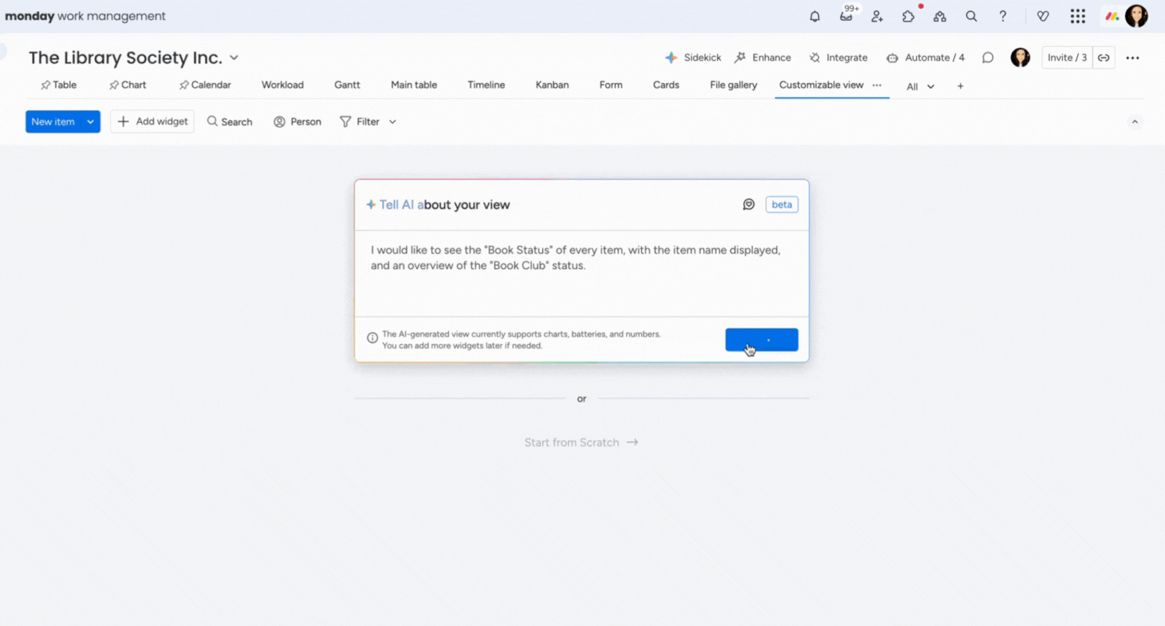 Insights-Board View Regenerate AI Prompt.gif