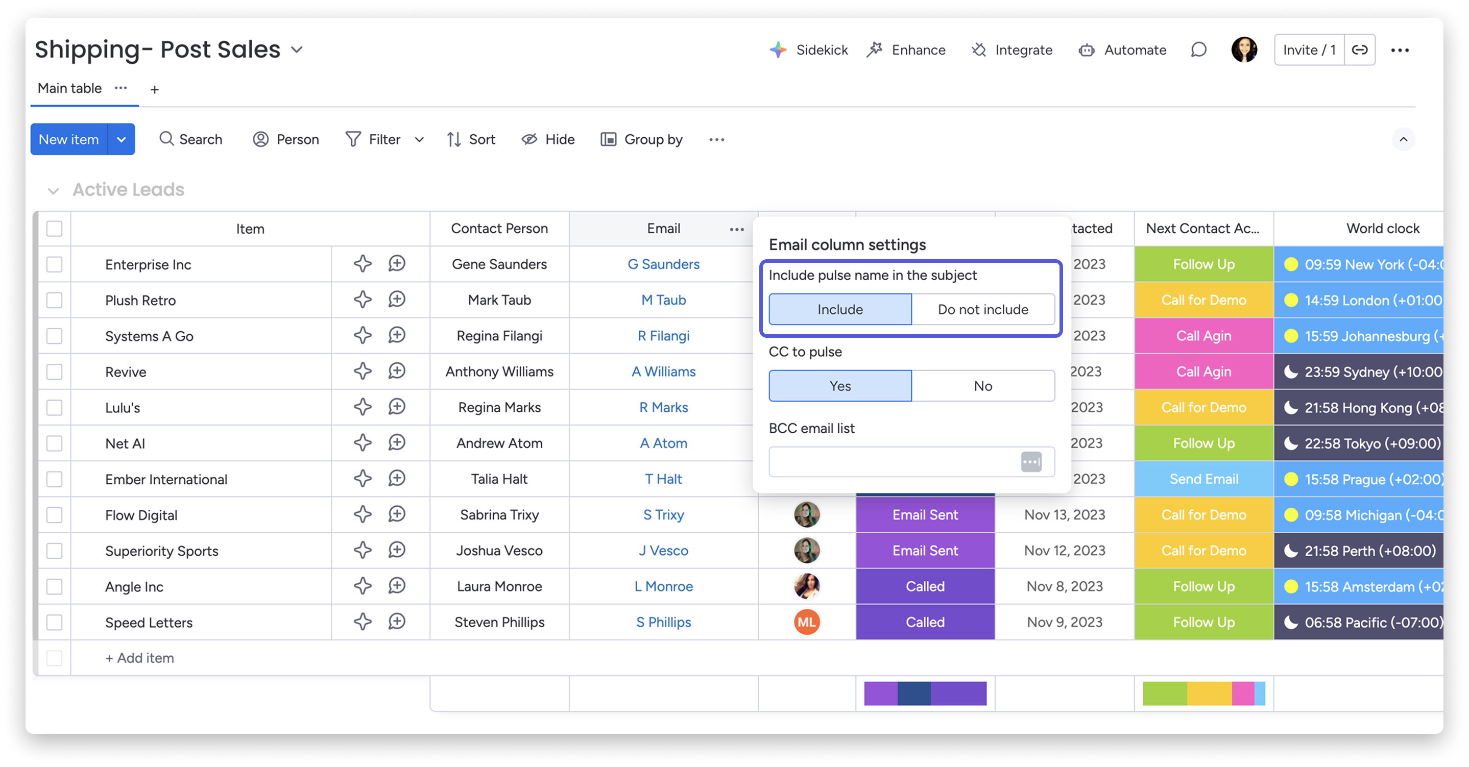 BC- Email Column Include Item Name.png
