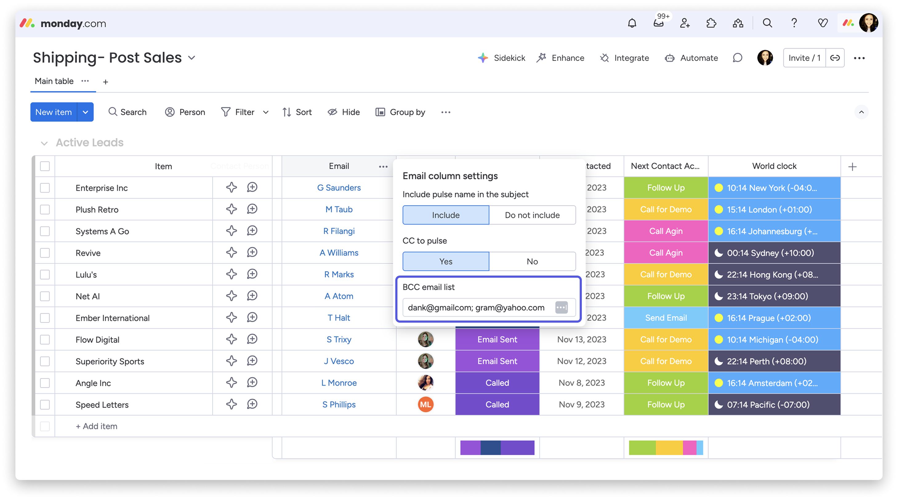 BC- Email Column bcc List.png