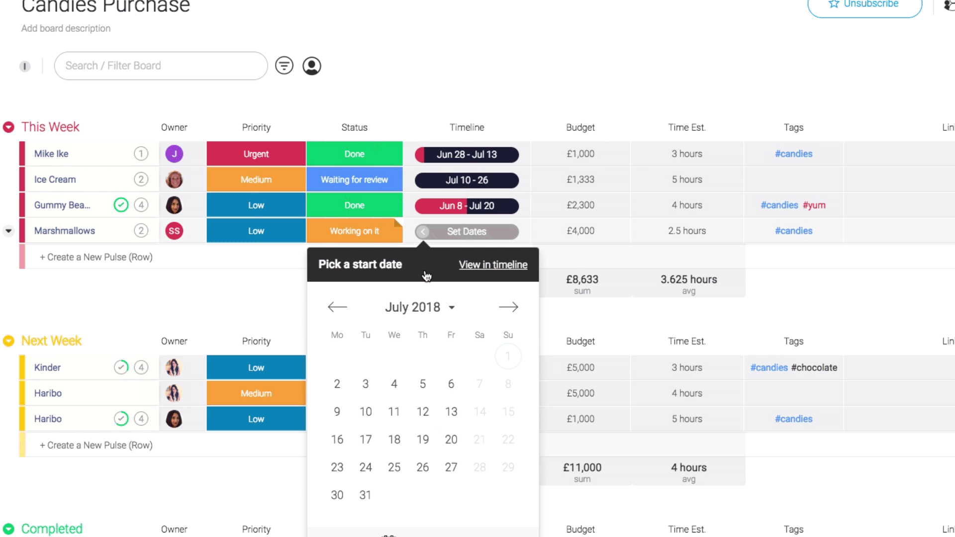 Gantt Chart Monday Com