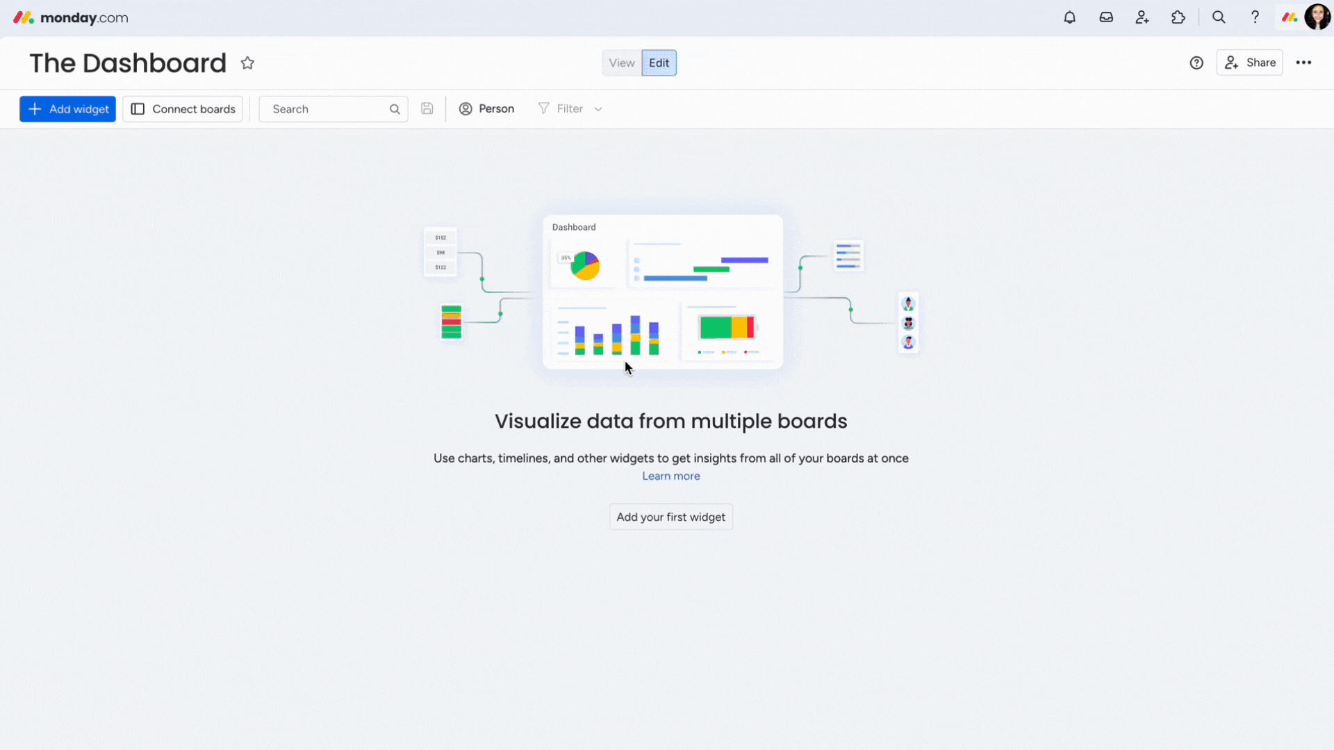 Dashboard YouTube Widget .gif