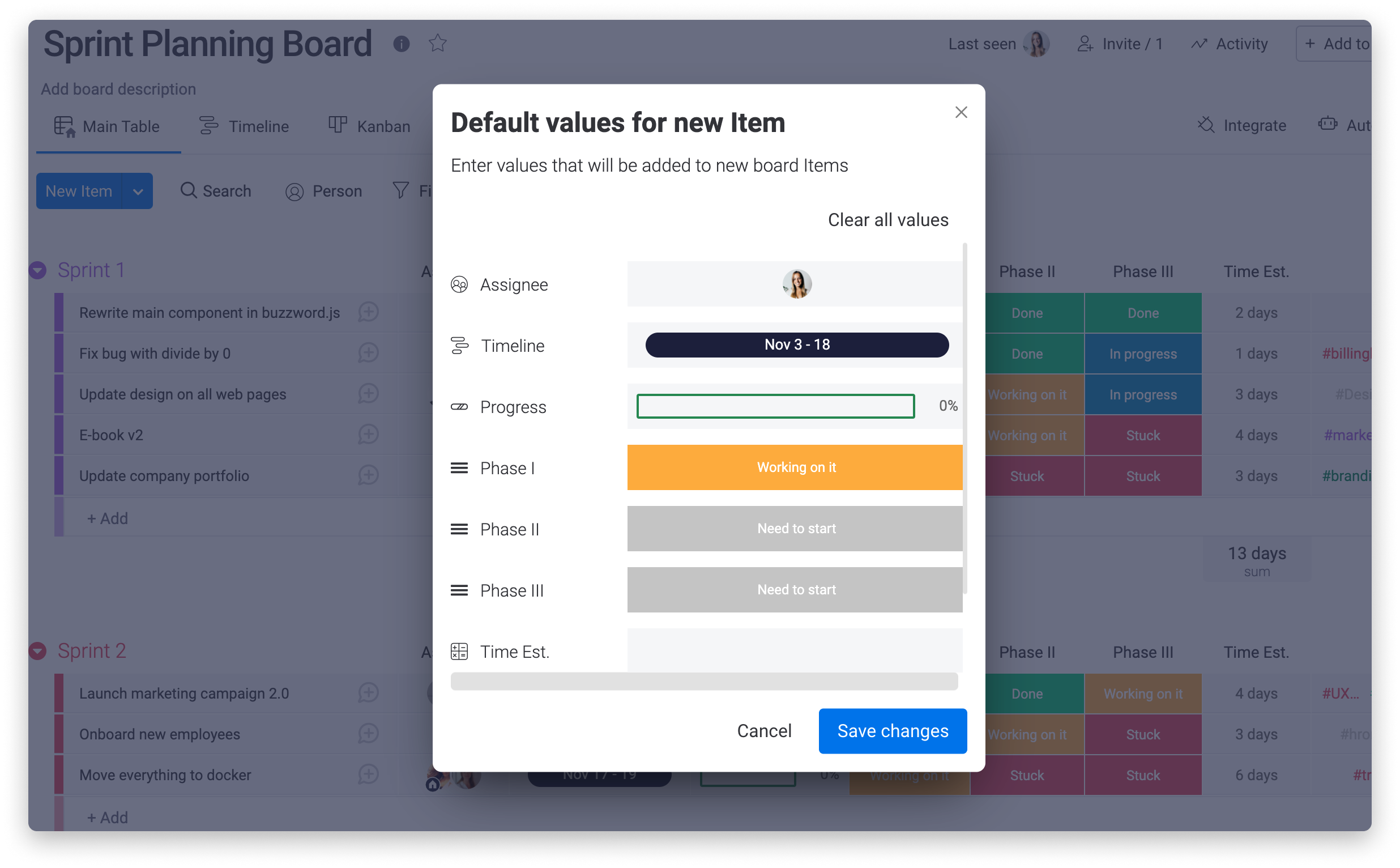 Item default value – Support