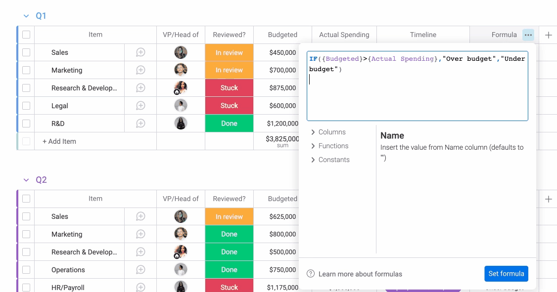 The Formula Column – Support