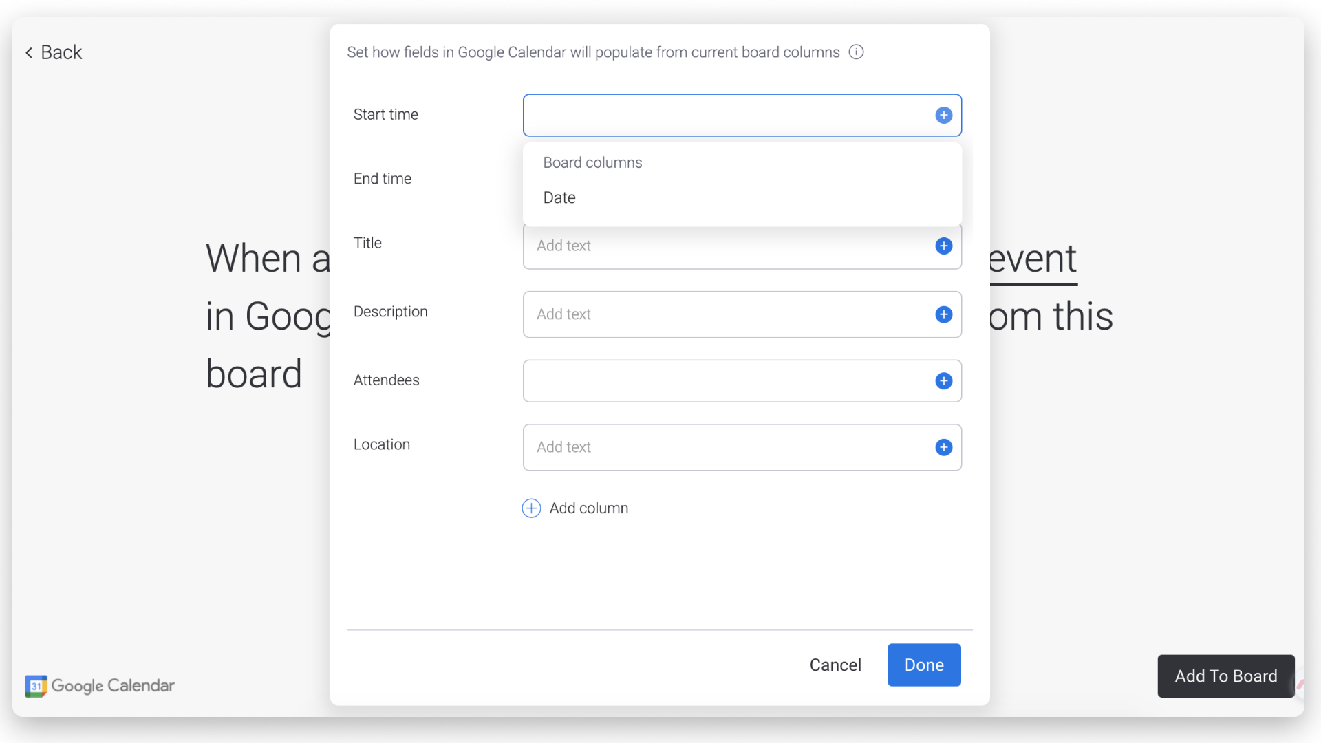 Google Calendar Integration Support