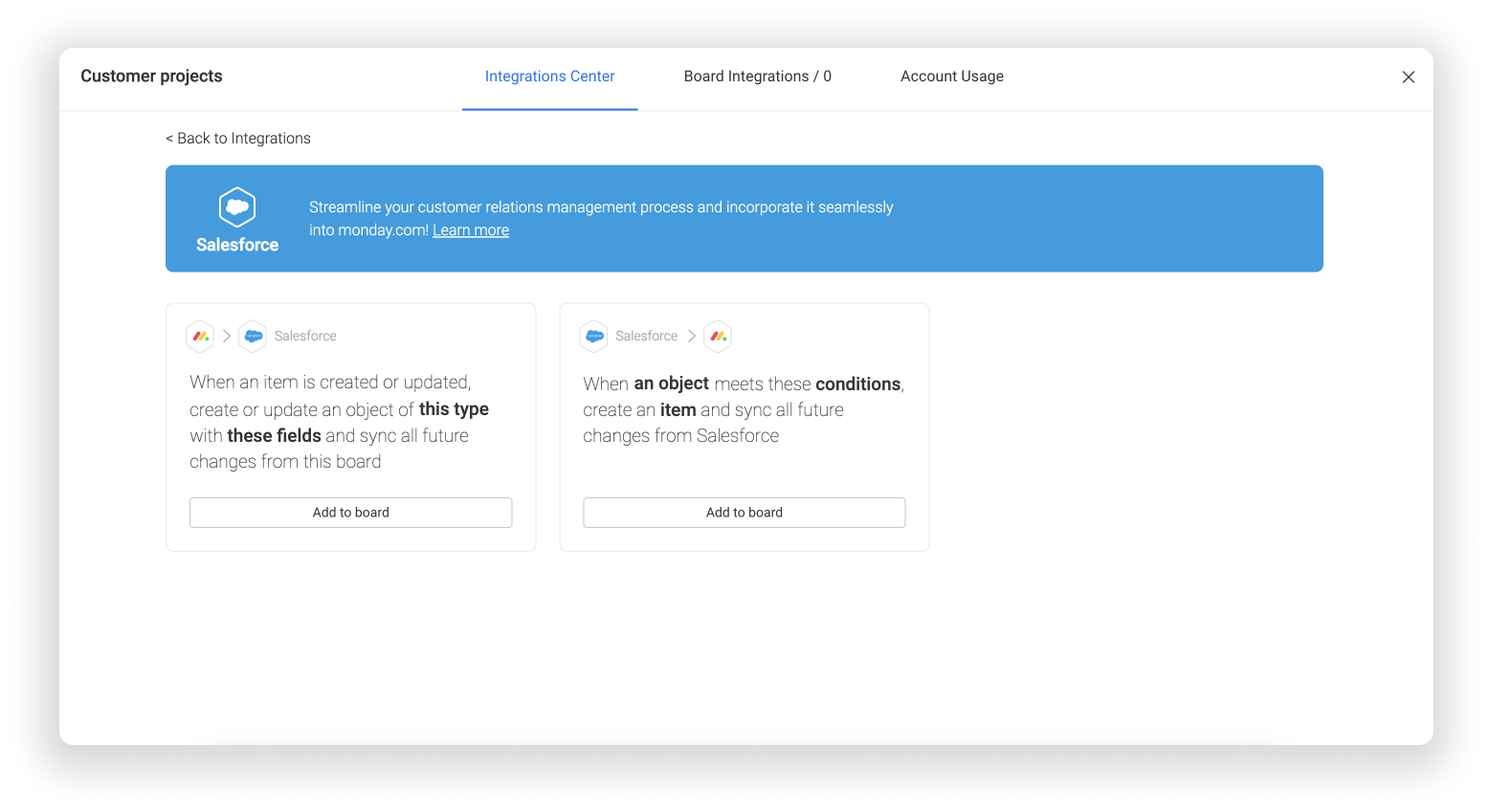 Salesforce Integration – Support
