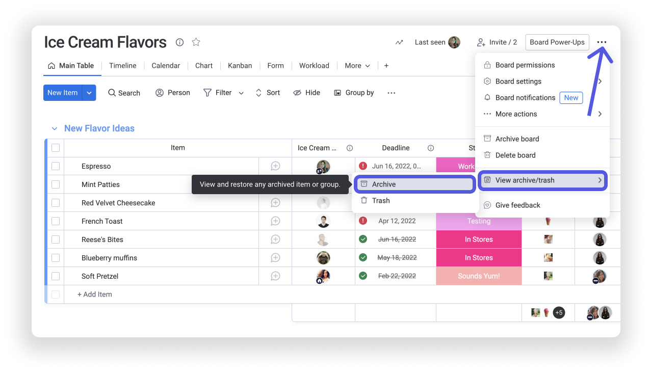 How to archive and unarchive Support